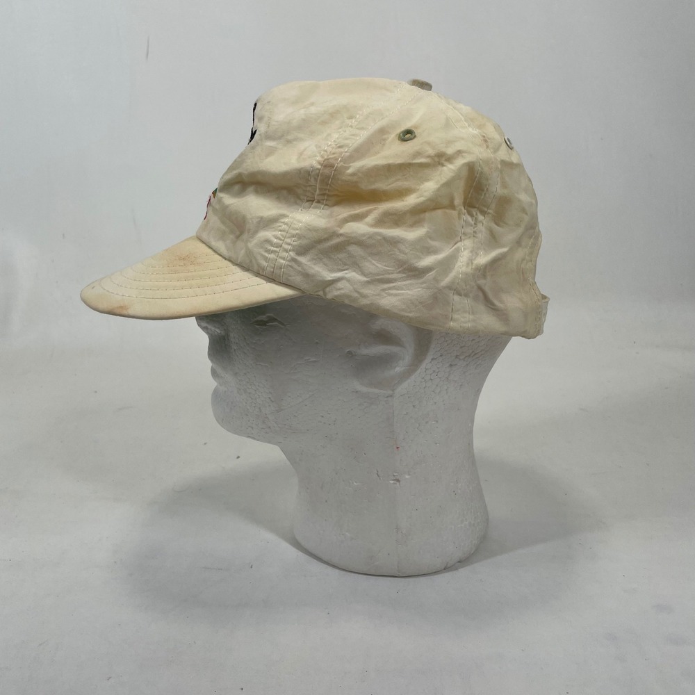 Vintage Kodiak Racing Snapback Hat Made in USA Off White Embroidered Bear Cap - Picture 2 of 7